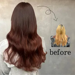 ロング CS made by SHACHU栄店所属・❤️‍🔥シールエク ＋カラー京❤️‍🔥のヘアスタイル