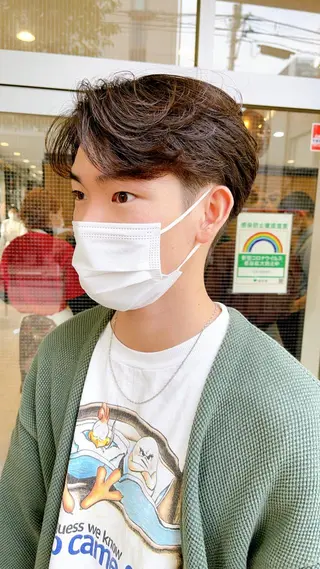 ショート パーマ メンズ メンズパーマ タカキリョウのヘアスタイル