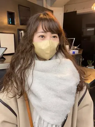 セミロング カラー パーマ Teal所属・大石 沙季のヘアスタイル