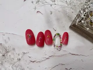 ロング ネイル ネイルPetit Ribbonのネイルデザイン