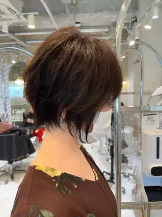 ショート パーマ 似合わせスタイル 岡田勇哉のヘアスタイル