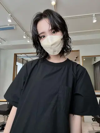 ミディアム パーマ ミディアムパーマ /癖毛パーマのヘアスタイル