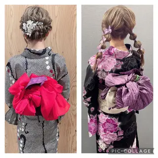 セミロング ヘアアレンジ 青木 麻紀のヘアスタイル