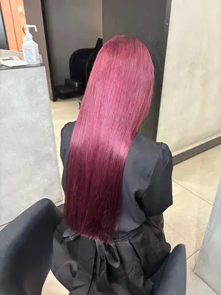 ロング カラー 大阪 梅田/ ハイトーン/エクステのヘアスタイル