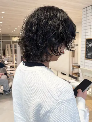 パーマ メンズ フェザー/ニュアンス パーマ/ryutoのヘアスタイル