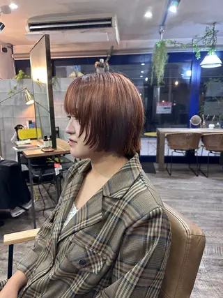 ショート t.hair垂門真吾 曲がる縮毛矯正/ボブのヘアスタイル