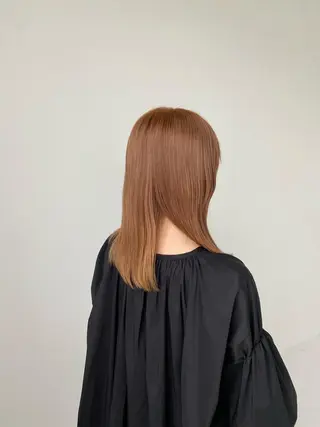 セミロング カラー 髪質改善/縮毛矯正/ 透明感カラーYUMAのヘアスタイル