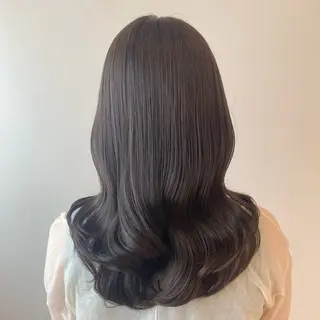 セミロング カラー 🫧ベージュカラー 🫧吉田奈央のヘアスタイル