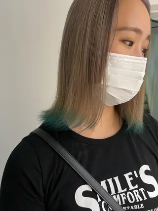 ミディアム カラー ボブ美容師 /馬場 翼のヘアスタイル