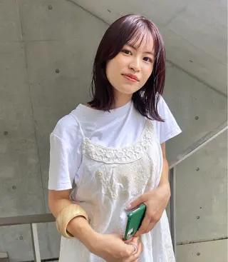 ミディアム カラー GO TODAY SHAiRE SALON表参道Polaris店所属・暖色カラー/ピンク カラー/HARUKAのヘアスタイル