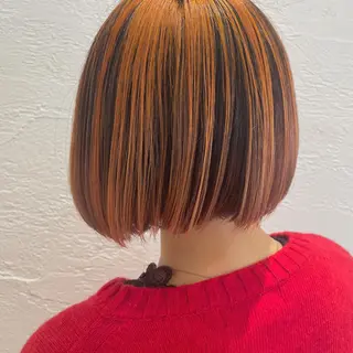 ミディアム カラー fio マナミのヘアスタイル