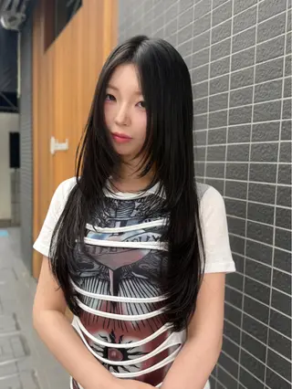 ロング カラー yuuri🎀/大宮 /韓国ヘア/レイヤーのヘアスタイル