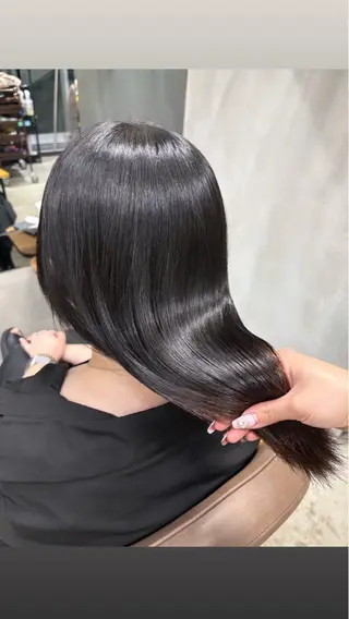 セミロング パーマ 天神/ハイトーン/艶 カラー/Miharuのヘアスタイル