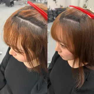 ミディアム 亀田 泰生のヘアスタイル