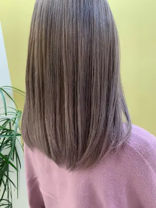 ミディアム カラー hub hair レイヤー/透明感のヘアスタイル