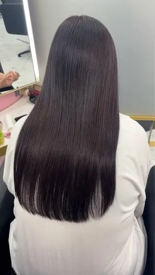 ロング ラベンダーカラー /巻き/WAKANAのヘアスタイル