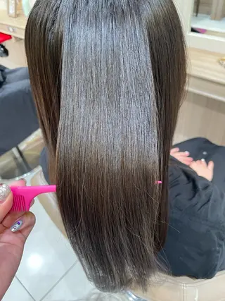 ミディアム パーマ 韓国ヘアメイク🎀/ 縮毛矯正✨山本媛香のヘアスタイル