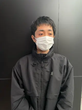 メンズ スパイキーパーマ 柏NO1 藤本葉のヘアスタイル