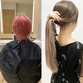 ロング カラー ヘアアレンジ TATSUYA アートディレクターのヘアスタイル