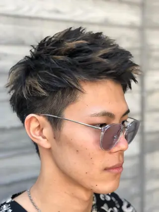 ショート カラー メンズ THINK SHOP KANTAのヘアスタイル