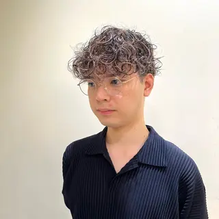 ショート カラー パーマ メンズ CANAAN hair salon 表参道店所属・🌿‬ナチュラルヘア /パーマ/蒼真🍃のヘアスタイル