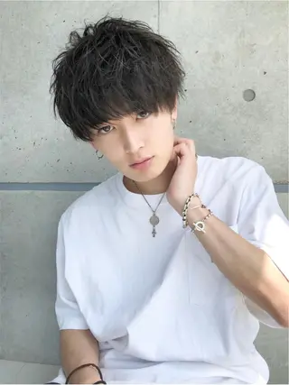 パーマ メンズ 大人っぽ♡上品な暖色 ♡ブリーチなし♡のヘアスタイル