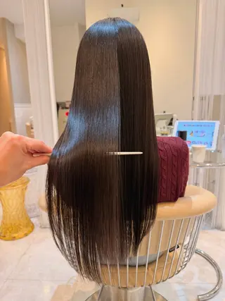 ロング カラー パーマ ヘアアレンジ 當間 大知のヘアスタイル