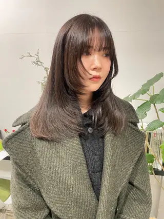 セミロング カラー ウルフ/似合わせ レイヤー/RIHOのヘアスタイル