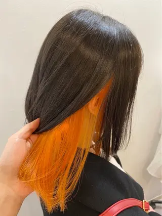 カラー ルナ/レイヤー /暖色/メンズカットのヘアスタイル