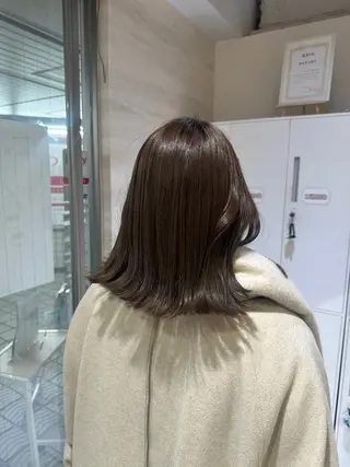 ミディアム カラー 心斎橋/縮毛矯正 /艶髪カラーのヘアスタイル