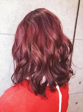 ミディアム カラー 福森 みずきのヘアスタイル