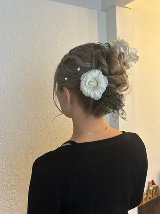 ロング カラー ヘアアレンジ 🍒ᩚ名駅/艶髪 縮毛矯正/あゆ🍒ᩚのヘアスタイル