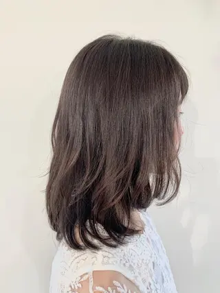 セミロング カラー パーマ ヘアアレンジ 加藤 綾華のヘアスタイル