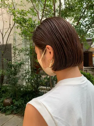 ショート カラー パーマ/ボブ/ 神戸/豊浦翔太のヘアスタイル