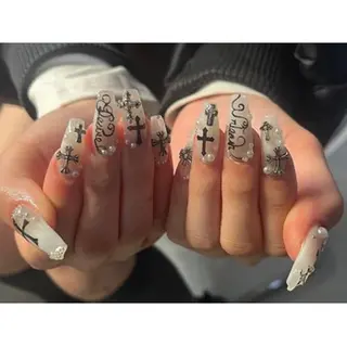 ネイル 【パラジェル・フィルイン】 T&BNAIL STUDIO所属・り オ　ロング無制限中のネイルデザイン