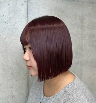 ショート カラー ヘアアレンジ ボブ艶モテカラー🫧 カリンのヘアスタイル