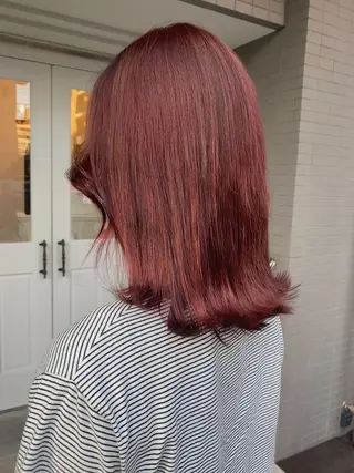 ミディアム カラー ヘアアレンジ 🧡梅田ハイトーン カラー🧡runaのヘアスタイル