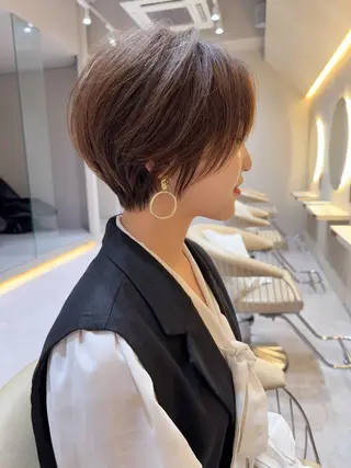 ショート カラー レイヤー❣️縮毛矯正 川村利幸のヘアスタイル