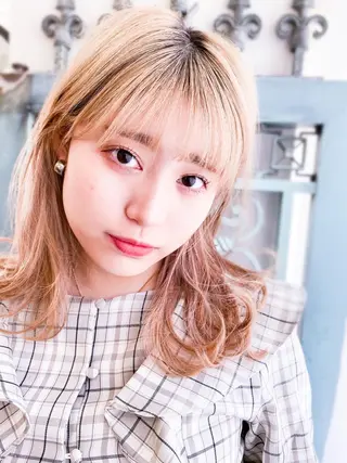 ミディアム カラー パーマ ヘアアレンジ メンズ 表参道Lise おおいしおりのヘアスタイル