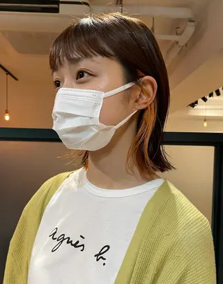 ミディアム カラー パーマ ヘアアレンジ マツエク・マツパ Miku /ブリーチ/ボブのヘアスタイル