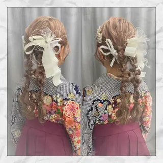 ロング ヘアアレンジ ヘアセット/着付け 𓇼 松本 夏美𓇼のヘアスタイル