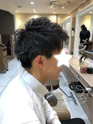 パーマ メンズ カジサ ケイコのヘアスタイル