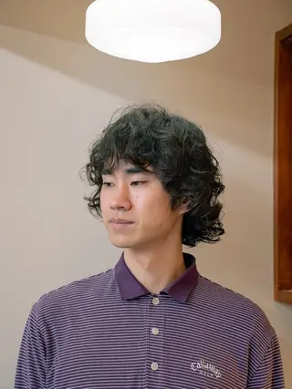 ミディアム カラー パーマ メンズ 🔗メンズサロン🔗 Kieのヘアスタイル