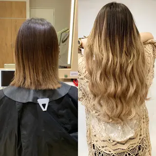 ロング カラー ヘアアレンジ TATSUYA アートディレクターのヘアスタイル