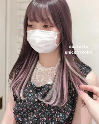 セミロング カラー HAUS 片山みほのヘアスタイル