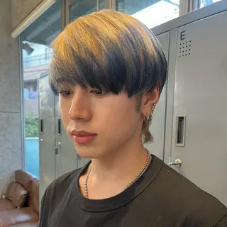 ショート カラー メンズ ボブハイトーン🦖 デザインMAMIのヘアスタイル