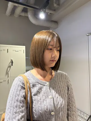 カラー 透明感ベージュ🤎 ナチュラルレイヤーのヘアスタイル