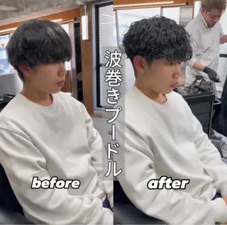 ショート カラー パーマ ヘアアレンジ メンズ 亀井隆汰/メンズ専門 パーマ特化美容師のヘアスタイル