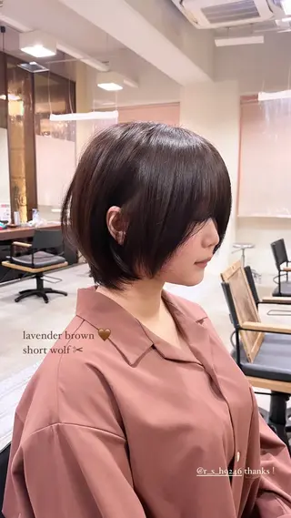 ショート カラー 田中 鈴乃のヘアスタイル