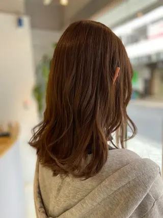 ミディアム カラー 菊地 美憂のヘアスタイル